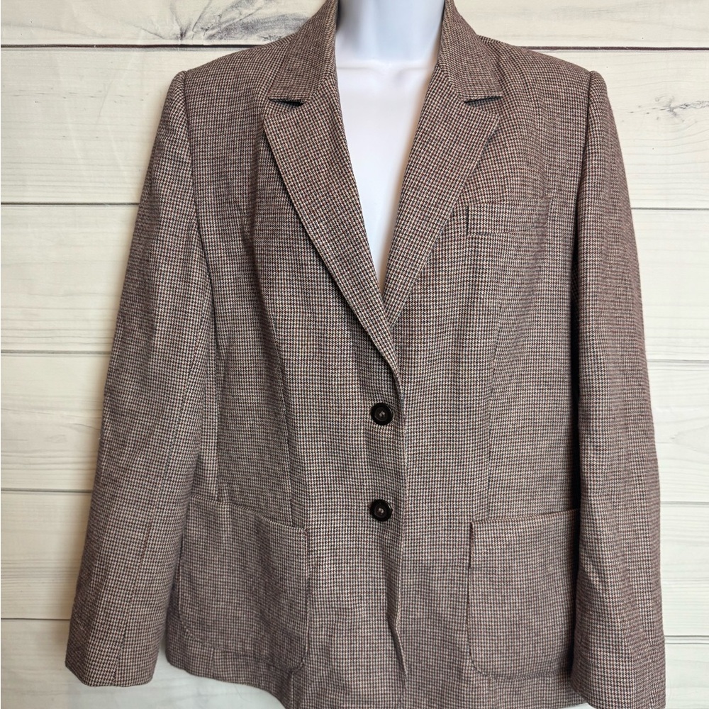 Vintage JC Penny Women's Brown Blazer